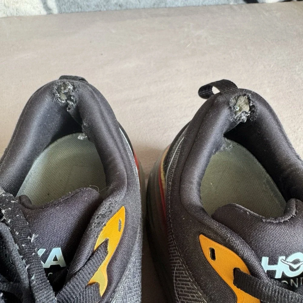 Size 10D - Hoka One One HOKA Bondi 8 Anthracite Blue Red 1123202 ACTL